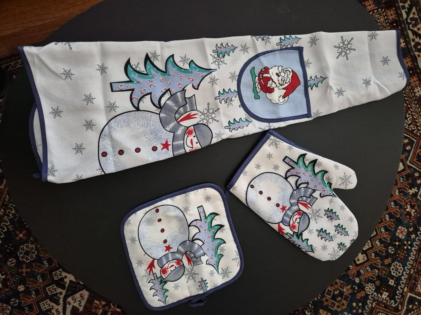 Set grembiule, pattina, guanto forno